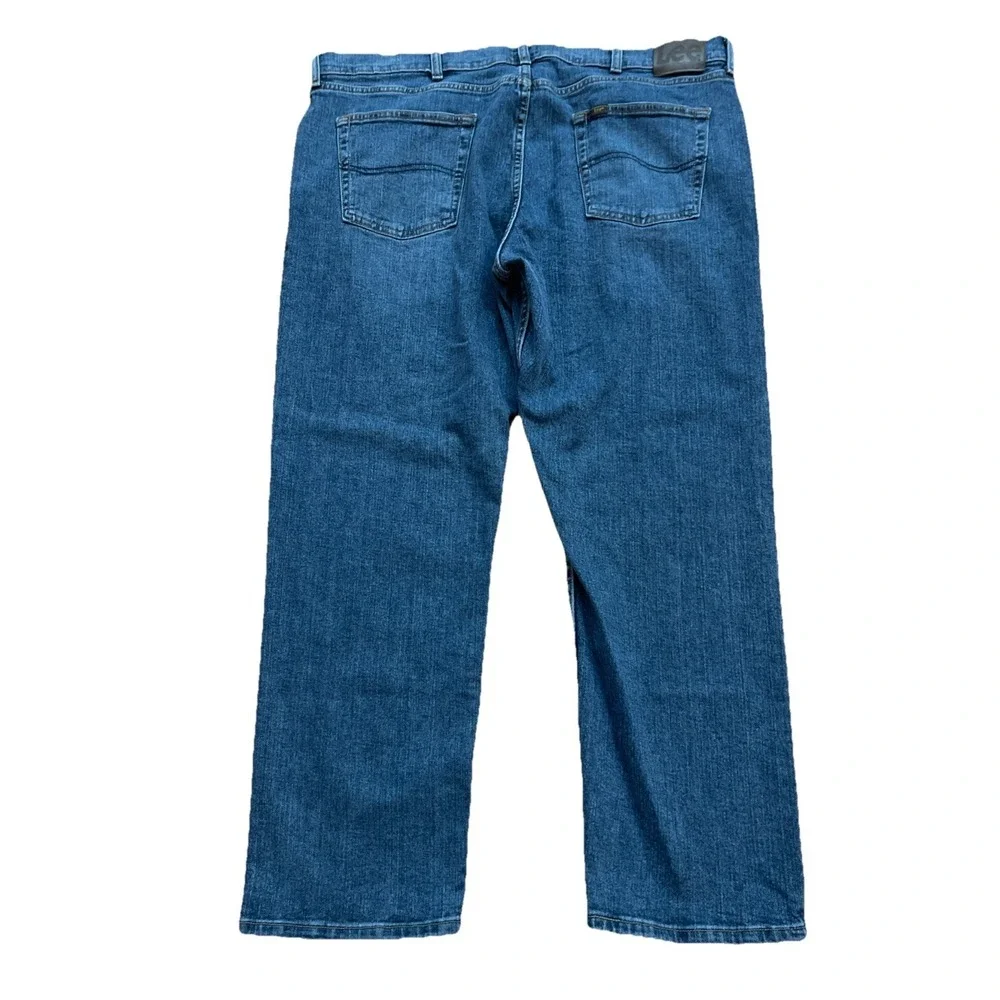Lee Jeans Men's 42x29 Blue Relaxed Fit Straight Leg 100% Cotton Denim Pants